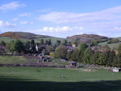 View is towards Creich across the small village of Brunton